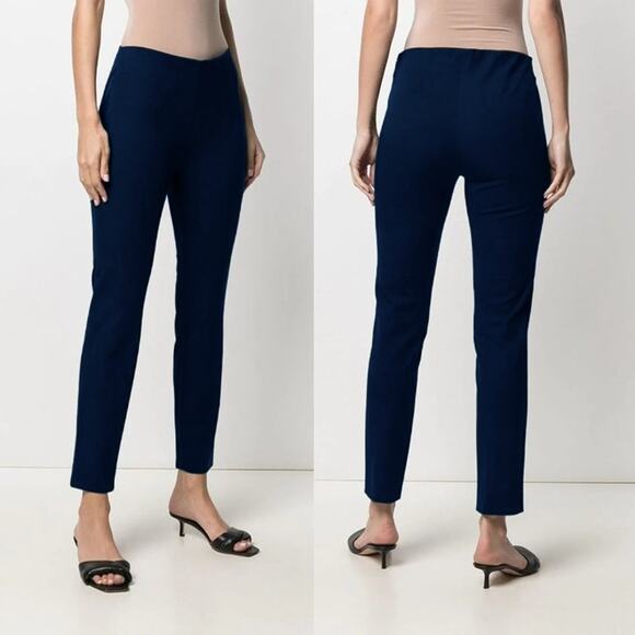 NWT LAUREN Ralph Lauren Slim Fit Cotton Blend Stretch Navy Trouser Size 20W Navy - Picture 1 of 5